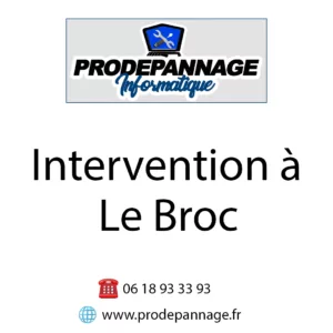 Intervention informatique professionnelle à Le Broc