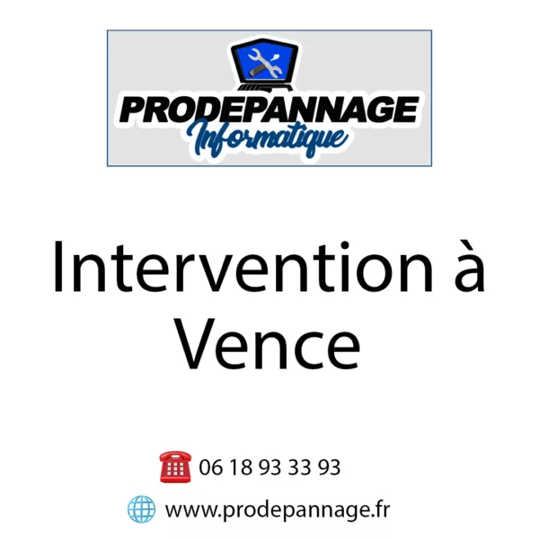 Zone d'intervention dépannage informatique Vence