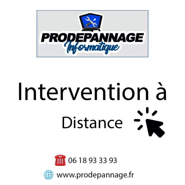 Intervention Dépannage informatique prise en main à distance